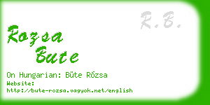 rozsa bute business card